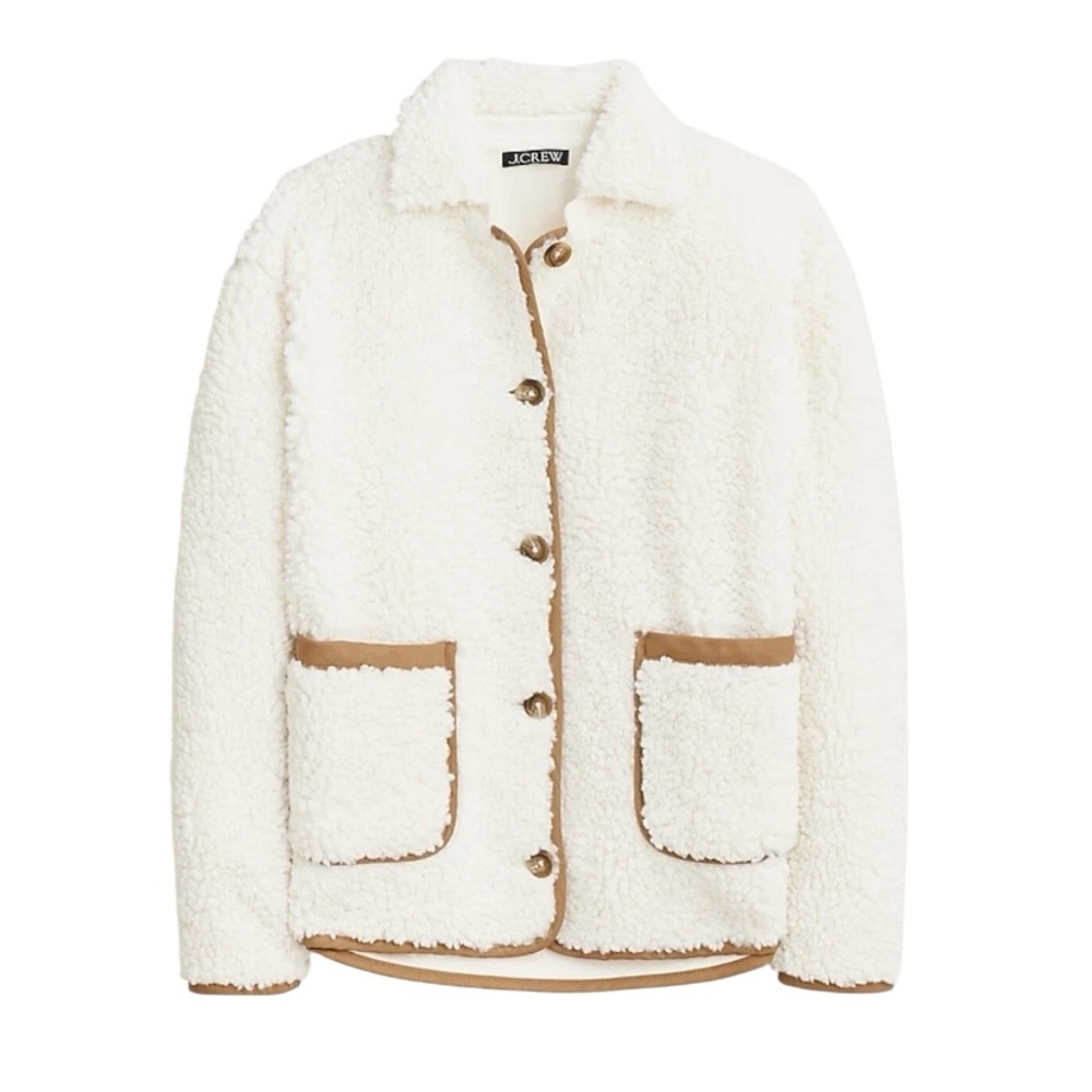 NWT J.Crew Sherpa Barn 100% Polyester Plush Jacket
